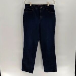 Gloria Vanderbilt Amanda straight leg denim jeans size 12 high rise stretch